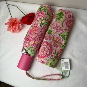 NWT Vera Bradley Petal Pink Automatic Umbrella RETIRED Rare 🌸